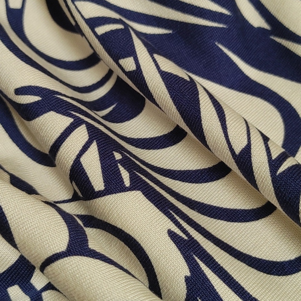 Vintage DVF Saihana Silk Dress Blue & Off-White Size 6/8 - Picture 12 of 16